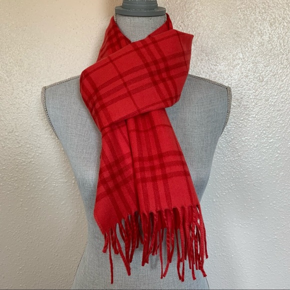 FOR CHARITY … Red Tartan Plaid Scarf - Picture 7 of 8